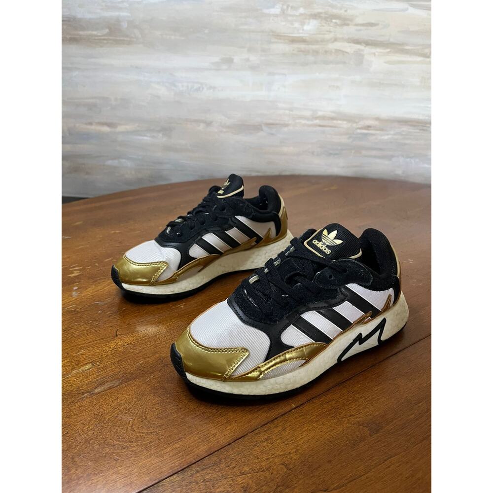 Adidas Tresc Run Shoes Size 5.5 White/Black/Gold
